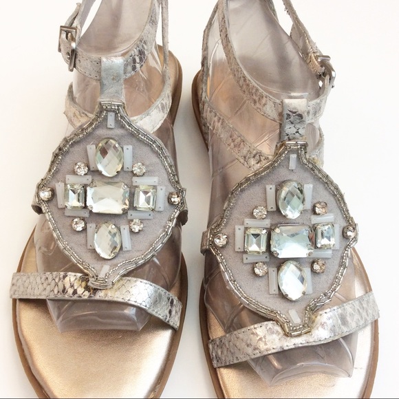 eCollection Silver Rhinestone Embellished Sandals - Picture 2 of 5